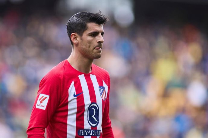 El delantero español Álvaro Morata durante un partido del Atlético de Madrid