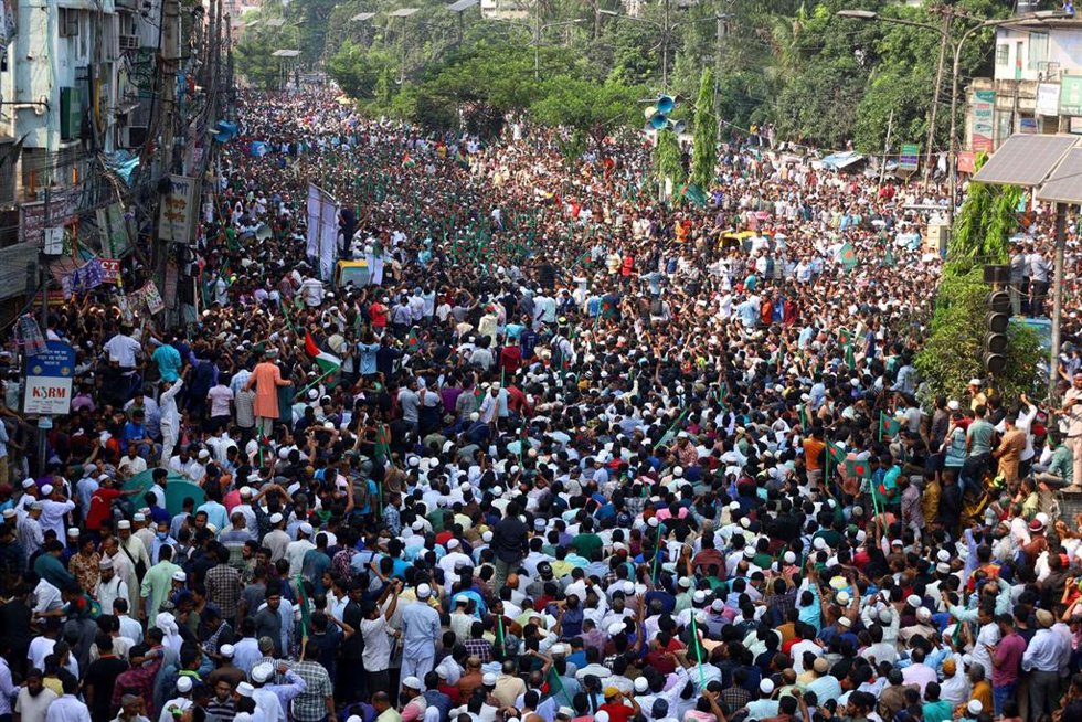 Archivo - Imagen de archivo de protestas convocadas por el partido Jamaat-e-Islami en Bangladesh.