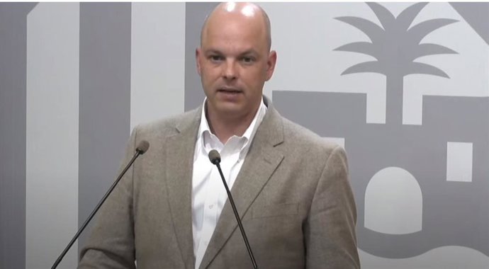 El regidor de Urbanismo del Ayuntamiento de Palma, Óscar Fidalgo, en rueda de prensa.