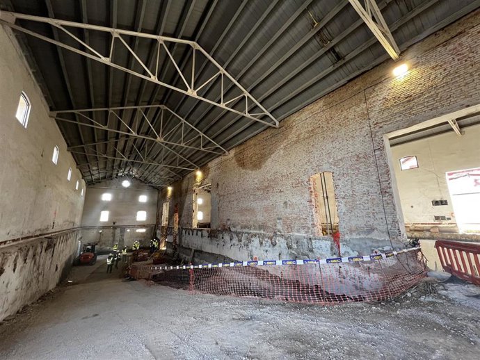 Obras de la primera fase de rehabilitación de La Lechera para habilitar la sede de la Colección Norte