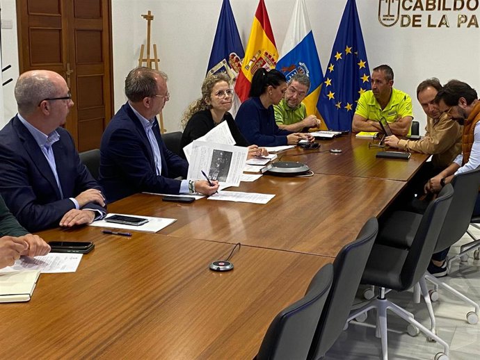 El presidente del Cabildo de La Palma, Sergio Rodríguez, preside el encuentro del Consejo del Peinpal