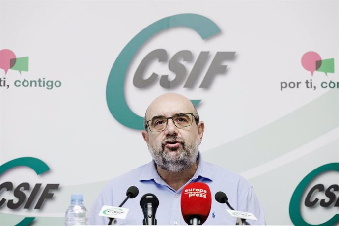 Archivo - El presidente de la Central Sindical Independiente y de Funcionarios (CSIF), Miguel Borra. 