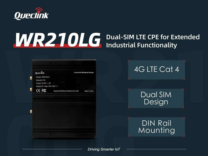 Queclink Launches WR210LG Dual-SIM LTE CPE for Extended Industrial Functionality
