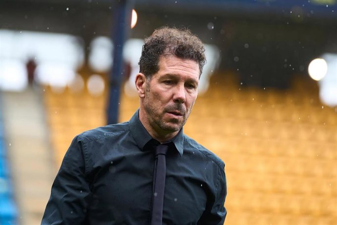 El entrenador del Atlético de Madrid, Diego Pablo 'Cholo' Simeone, en el Nuevo Mirandilla.