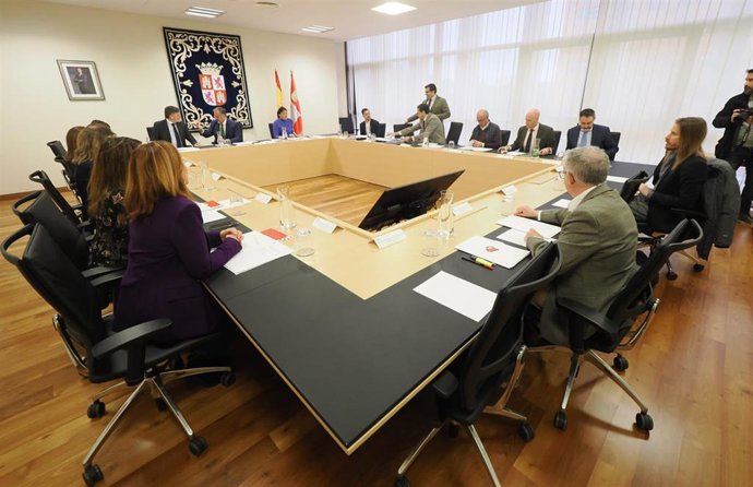 Imagen de la reunión de la Junta de Portavoces del viernes 8 de marzo