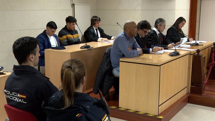 Los acusados durante la lectura del veredicto
