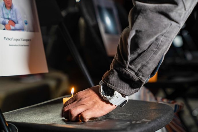 Archivo - Homenaje a un periodista asesinado en Ciudad de México