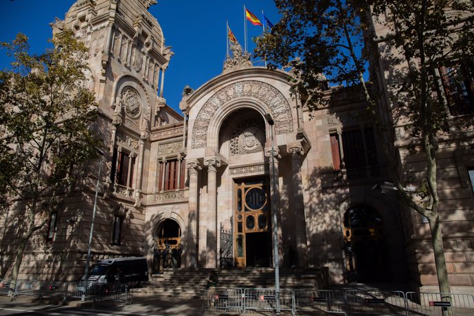 Fachada del Palacio de Justicia de Catalunya, sede del TSJC y de la Audiencia de Barcelona.