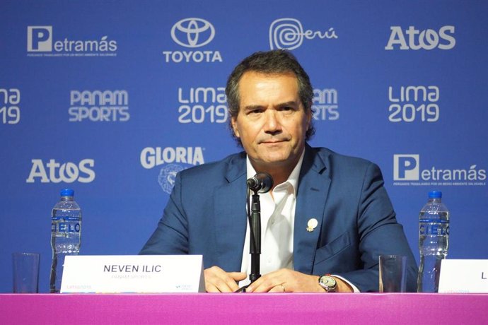 Archivo - 22 July 2019, Peru, Lima: Panam Sports President Nevel Ilic reacts during a press conference four days ahead to his participation in the inaugural ceremony of the Pan American Games Lima 2019. Photo: Carlos Garcia Granthon/ZUMA Wire/dpa