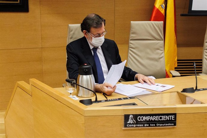Archivo - El expresidente del Gobierno Mariano Rajoy en su comparecencia en la comisión que investigó la operación ‘Kitchen'.