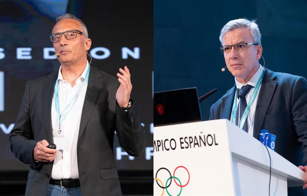 El doctor Francisco Moya, coordinador médico de servicios internacionales del Hospital Vithas Xanit Internacional; y el doctor José María Silberberg, director médico de la Unidad de Medicina Deportiva Vithas-Invictum