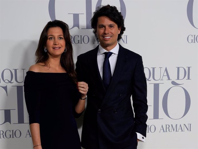 Archivo - Álvaro Castillejo y Cristina Fernández de Torres asisten a la fiesta que la marca Armani organiza para homenajear Acqua de Gio, su fragancia masculina más icónica, a 7 de marzo de 2024, en Madrid (España)