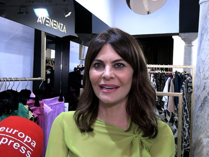 María José Suárez durante la presentación de su nueva colección.