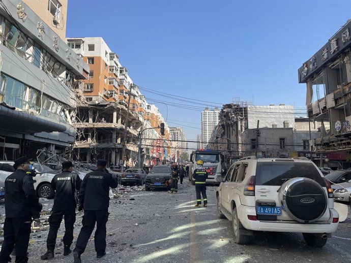 Archivo - Imagen de archivo de una explosión en un restaurante en el norte de China