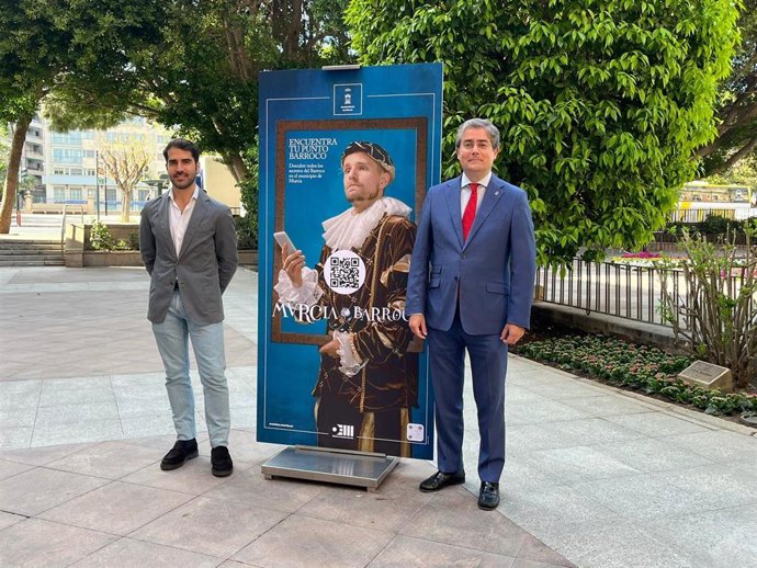 Aviñés y Pacheco, en la presentación de los itinerarios y puntos informativos del proyecto 'Murcia Barroca'