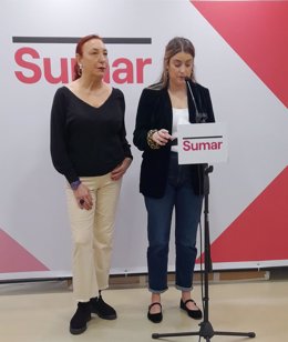 Carmen Muñoz, de Bedeak Equo, y Alba García, candidata a lehendakari de Sumar.