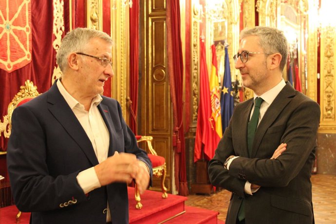 Félix Taberna y Arcadi España en su reunión de este miércoles.