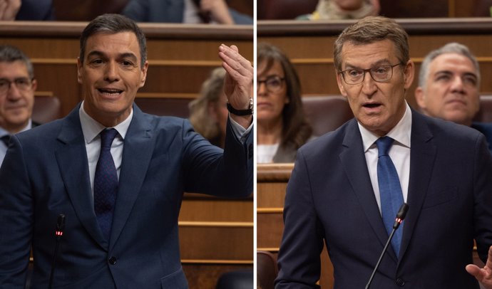 Pedro Sánchez y Núñez Feijóo intervienen en el Congreso