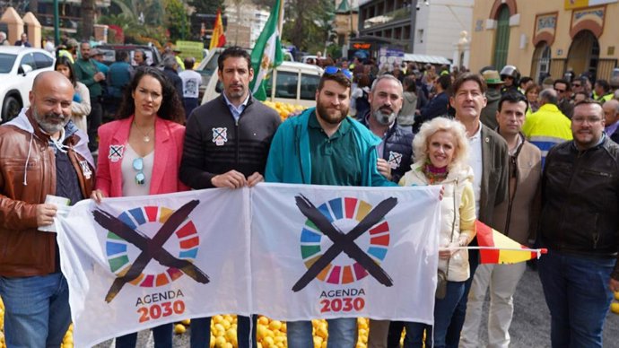 Vox se une a la protesta del sector agrario malagueño.