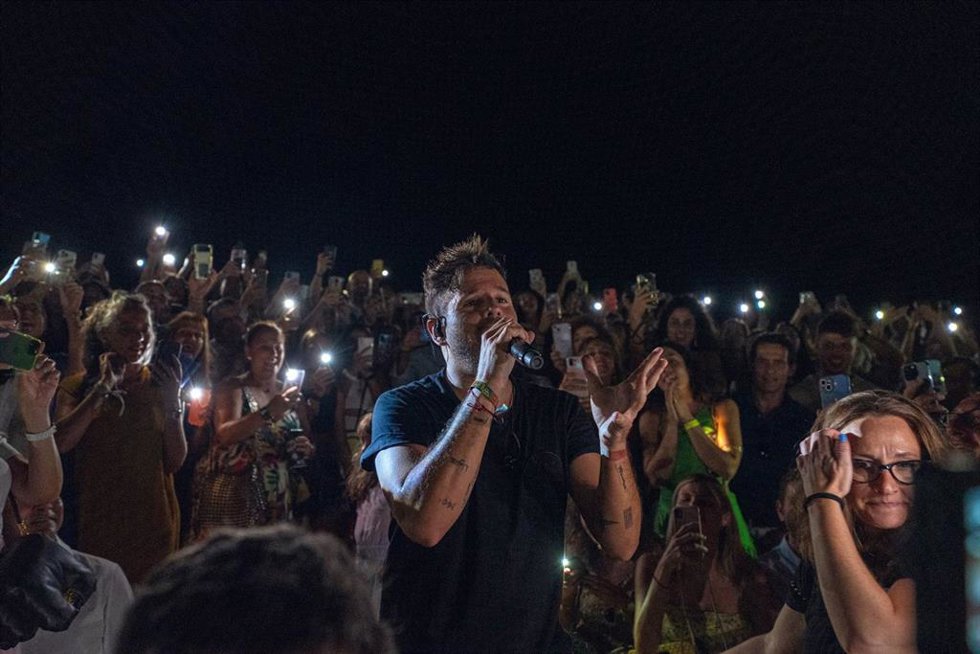 El cantante malagueño Pablo López en una actuación.