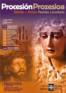 Cartel de la procesión de la Caridad en Bilbao.