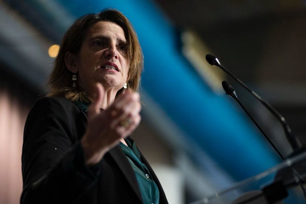 La vicepresidenta tercera del Gobierno y ministra para la Transición Ecológica y el Reto Demográfico, Teresa Ribera, en un acto en la UAB