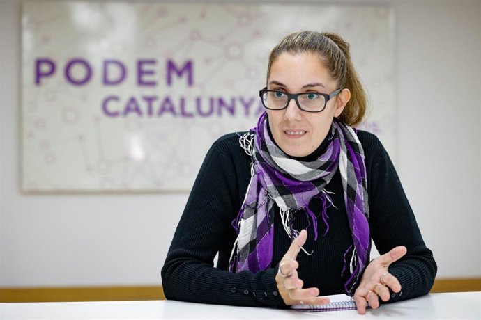 Archivo - La coordinadora de Podem Catalunya, Conchi Abellán, durante una entrevista para Europa Press, a 5 de diciembre de 2023, en Barcelona, Catalunya (España).