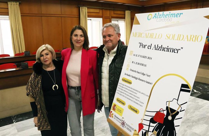 Presentación del cartel del mercadillo solidario de la Asociación Alzheimer Córdoba.