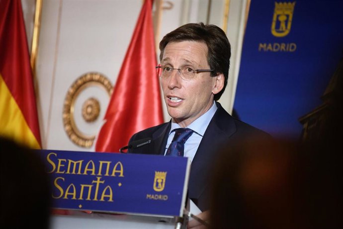 El alcalde de Madrid, José Luis Martínez-Almeida, presenta la programación cultural de la Semana Santa 2024, en la Casa de la Villa, a 13 de marzo de 2024, en Madrid (España). En esta ocasión, lo llamativo de la Semana Santa madrileña será que entre otr