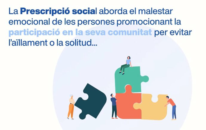Cartel sobre la prescripción social proporcionado por la Conselleria de Salud de la Generalitat