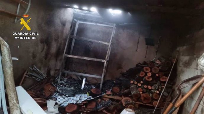 Incendio en una vivienda en Madroñera (Cáceres)