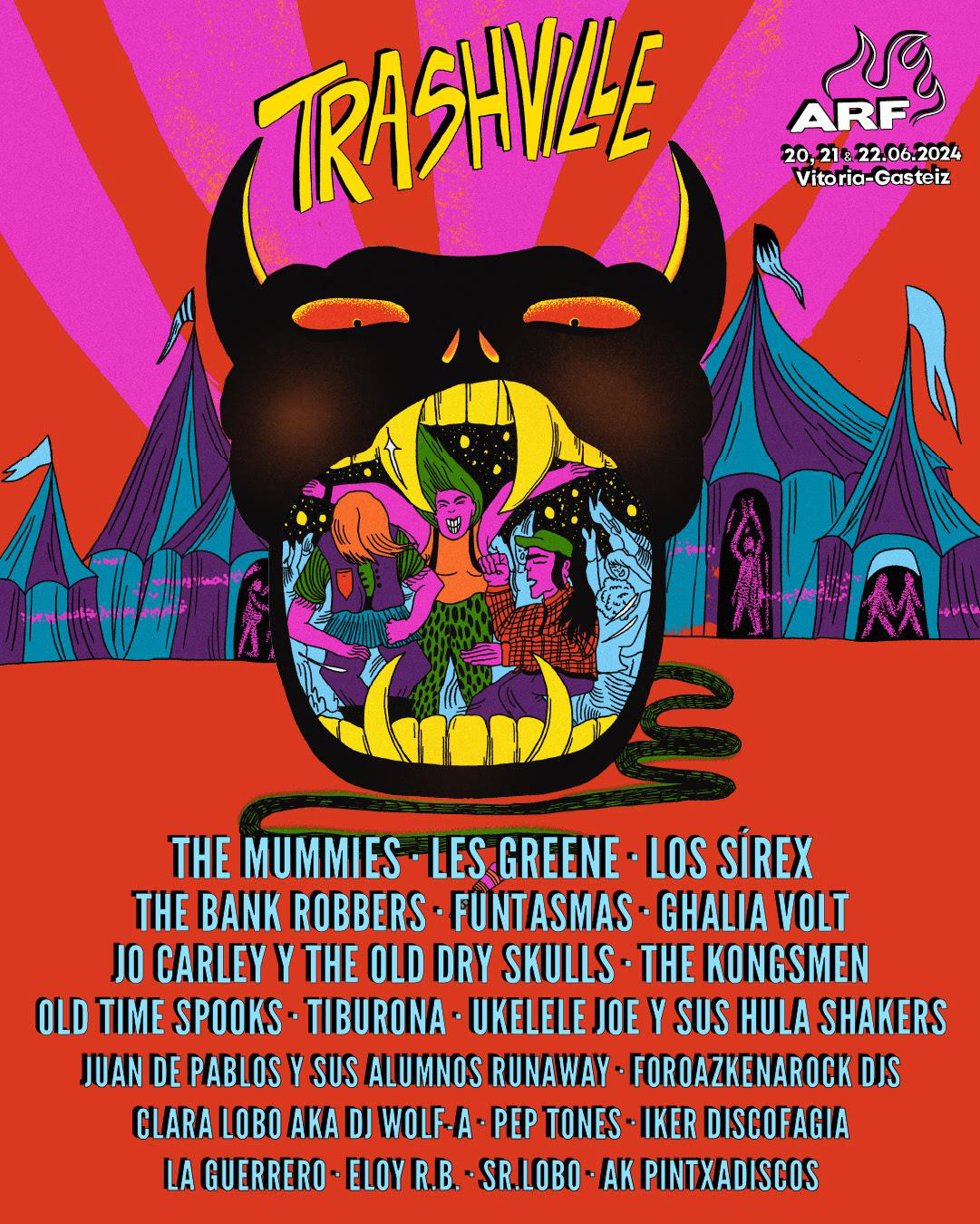 Cartel del 'Trashville' del Azkena Rock Festival 2024