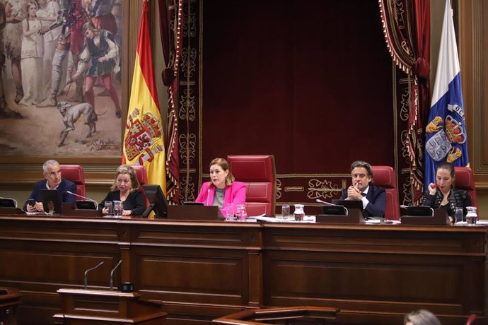 La presidenta del Parlamento de Canarias, Astrid Pérez, en la última jornada del Debate sobre el Estado de la Nacionalidad Canaria de 2024, el primero de la XI Legislatura