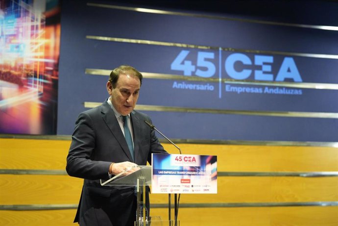 El presidente de la CEA, Javier González de Lara, en el Foro 'Empresas transformando Andalucía'