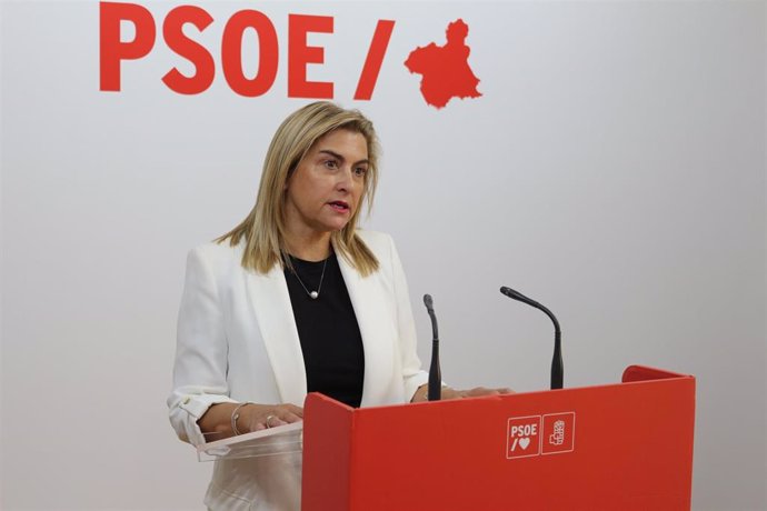 La vicesecretaria general y portavoz del PSOE en la Región de Murcia, Carmina Fernández,