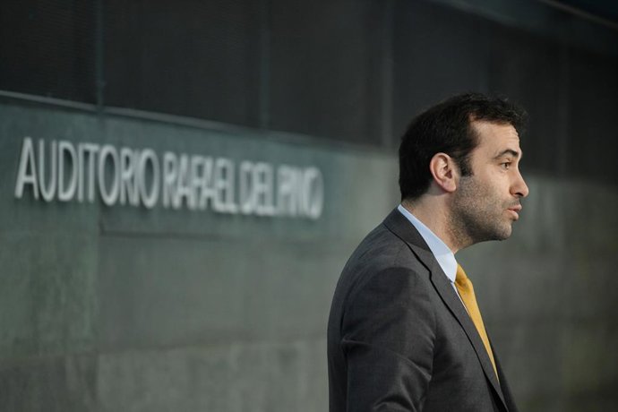 El ministro de Economía, Comercio y Empresa, Carlos Cuerpo, clausura el segundo evento anual organizado por la Representación de la Comisión Europea en España, en la Fundación Rafael del Pino, a 14 de marzo de 2024, en Madrid (España). Durante el evento