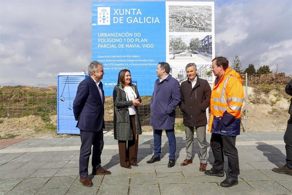 Ana Ortiz en las obras de Navia.