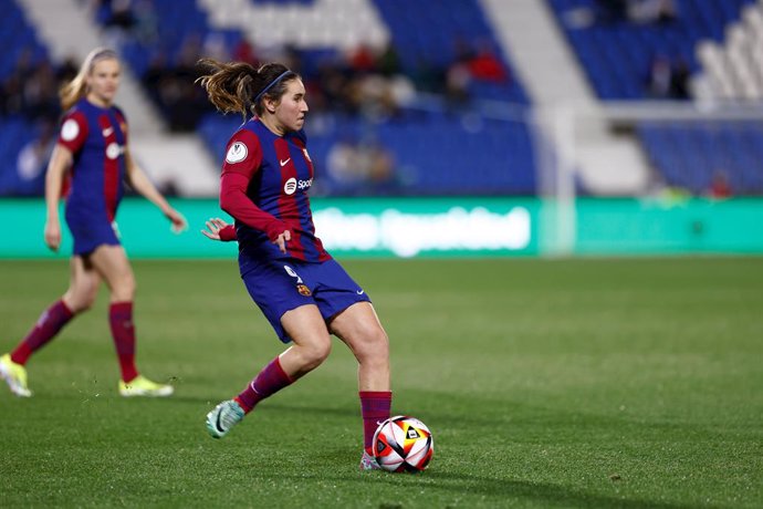 Archivo - Mariona Caldentey of FC Barcelona in action during the Spanish SuperCup 24, Supercopa de Espana, Semi-Final 2, women football match played between FC Barcelona Femenino v Real Madrid Femenino at Estadio de Butarque on January 17, 2024 in Leganes