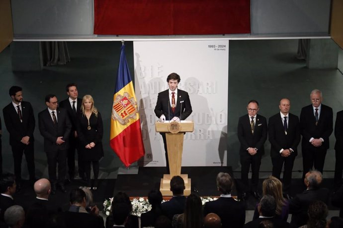 El síndic, Carles Ensenyat, durante su discurso
