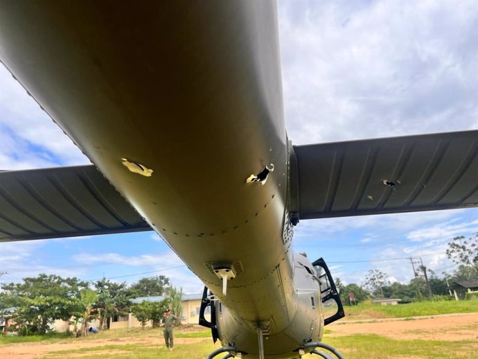 Atacada una aeronave de las FFAA de Ecuador en la frontera con Colombia