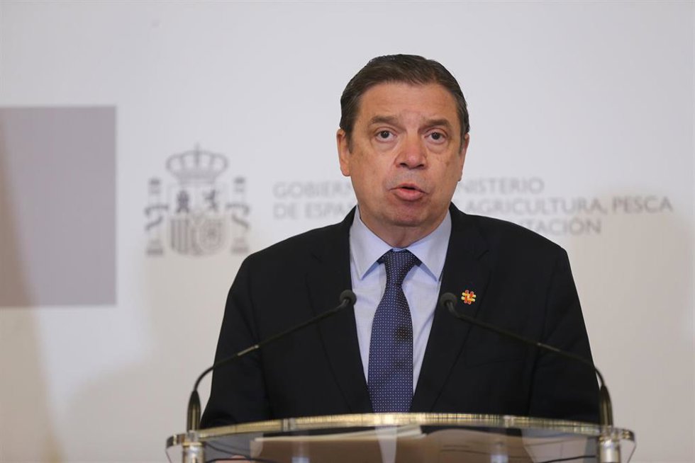 Archivo - El ministro de Agricultura, Pesca y Alimentación, Luis Planas, en una rueda de prensa en Madrid en una imagen de archivo