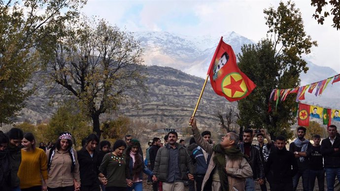 Archivo - Actos de celebración en 2019 del 41º aniversario de la fundación del Partido de los Trabajadores del Kurdistán (PKK) en las montañas de Kandil, en la región semiautónoma del Kurdistán iraquí, en el norte de Irak (archivo)