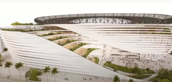 Recreación del Nuevo Villamarín, diseñado por Rafael de La-Hoz y Gensler, ganadores del concurso internacional de arquitectura convocado por el Real Betis.