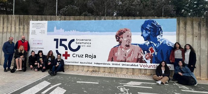 Nuevo mural en homenaje a los voluntarios de Cruz Roja en Salamanca
