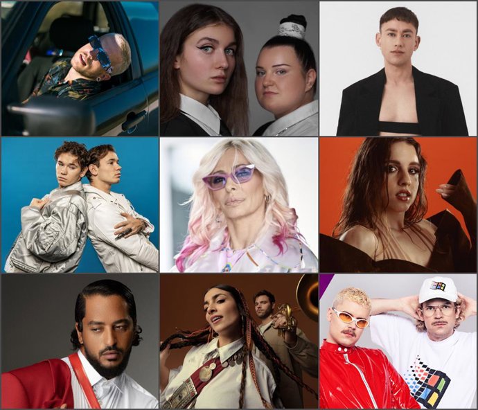 Nebulossa amb diversos rivals en Eurovisió: Baby Lasagna (Crocia), Jerry Heil i alyona alyona (Ucrana), Olly Alexander (Regne Unit), Marcus i Martinus (Sucia), Angelina Pispe (Itlia), Slimane (Frana), Ladaniva (Armnia), Windows95Man (Finlndia)