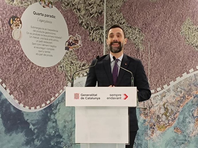 El conseller de Empresa, Roger Torrent, en B-Travel