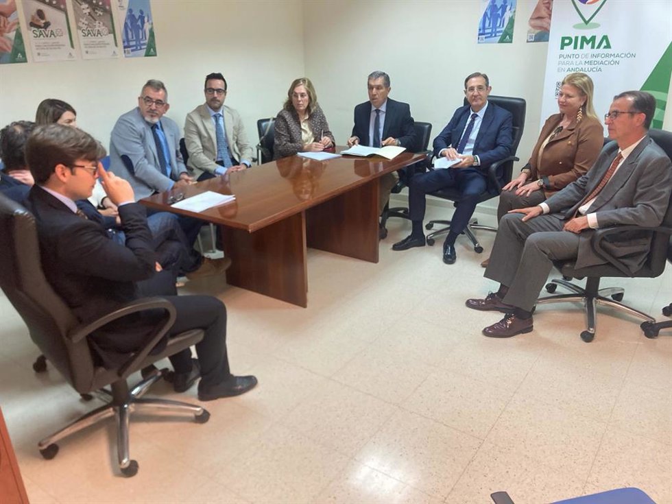 Reunión para tratar la extensión del Juzgado de Violencia sobre la Mujer de Marbella a Estepona.