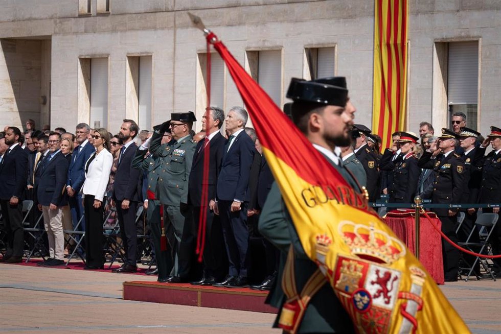 El ministro del Interior, Fernando Grande-Marlaska, en el acto de toma de posesión del nuevo jefe de la Guardia Civil en Catalunya.