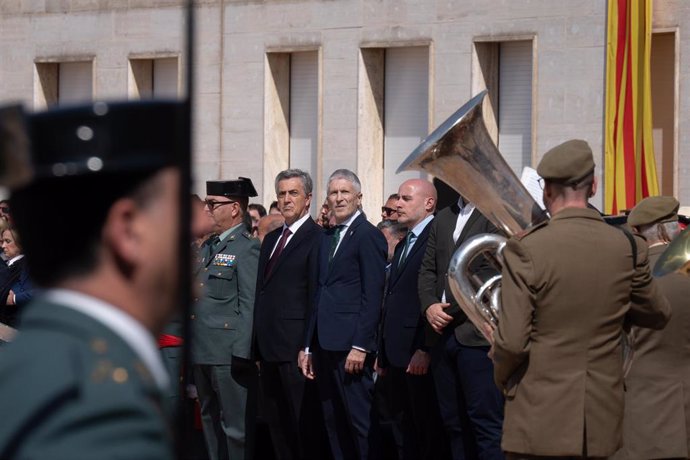 El ministro del Interior, Fernando Grande-Marlaska, en el acto de toma de posesión del nuevo jefe de la Guardia Civil en Catalunya.