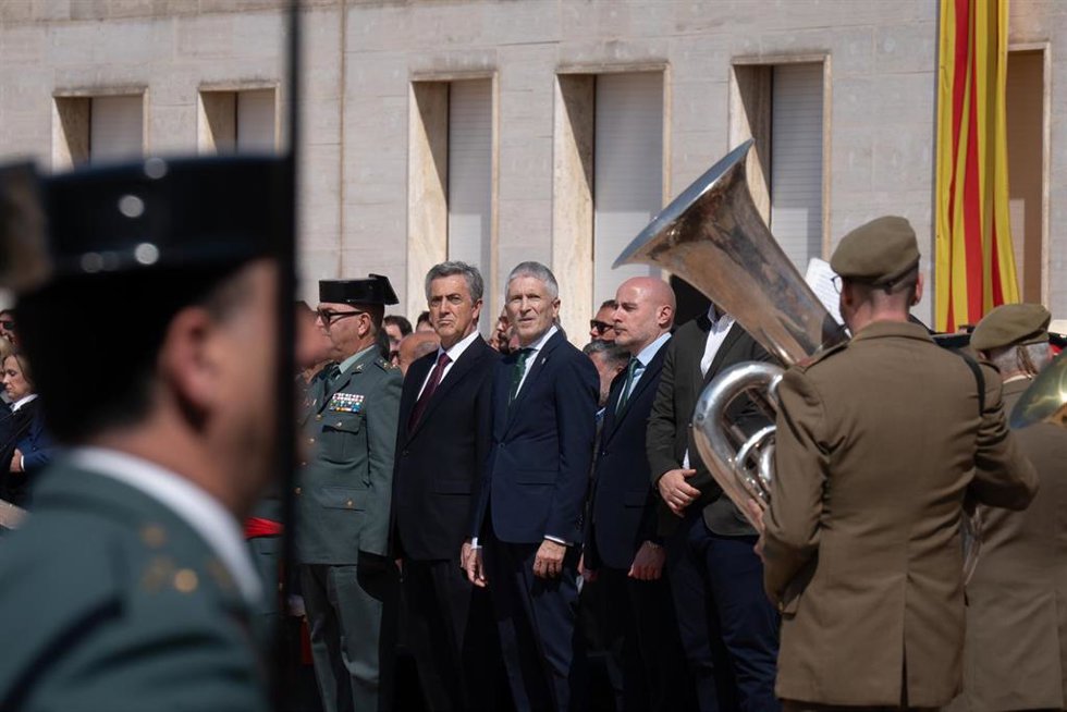 El ministro del Interior, Fernando Grande-Marlaska, en el acto de toma de posesión del nuevo jefe de la Guardia Civil en Catalunya.